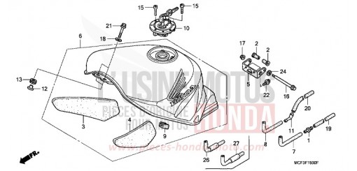 RESERVOIR A CARBURANT VTR1000SP5 de 2005